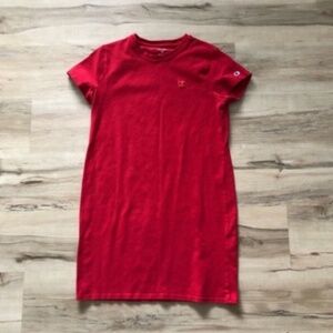 Champion Red T-Shirt Dress